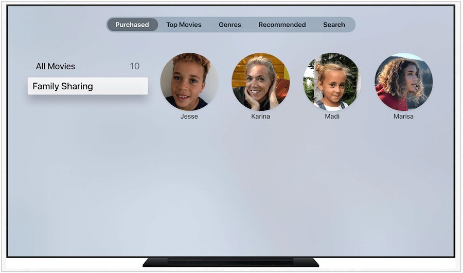 שיתוף Apple TV