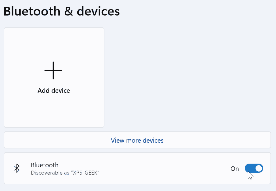 הפוך את ה-Bluetooth ב-Windows 11