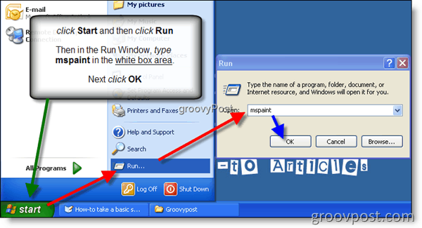 צלם צילום מסך ב- Windows XP