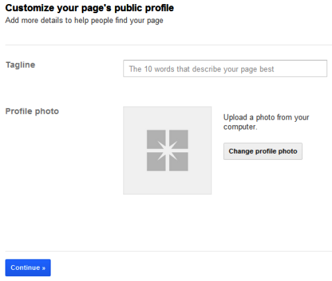 דפי Google+ - שורת תגים ותמונת פרופיל