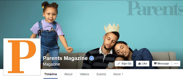 מגזין הורים לתצלום שער בפייסבוק