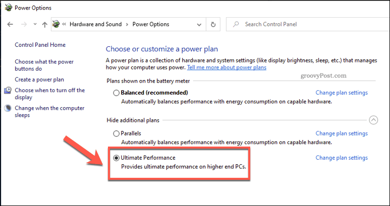 אפשר מצב ביצועים אולטימטיבי ב- Windows 10