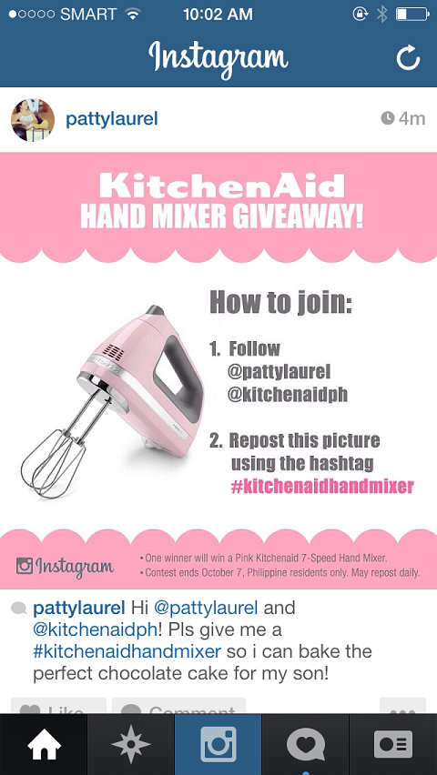 דוגמא hashtag instagram kitchenaid