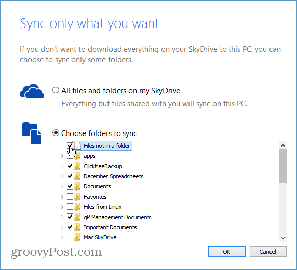 כיצד לסנכרן תיקיות ספציפיות מ- SkyDrive למחשב שלך