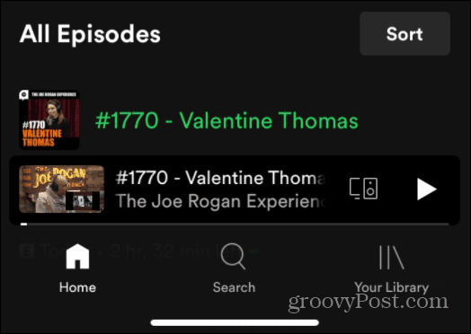 השתמש בפקודות קוליות של Spotify Podcast Joe Rogan JRE