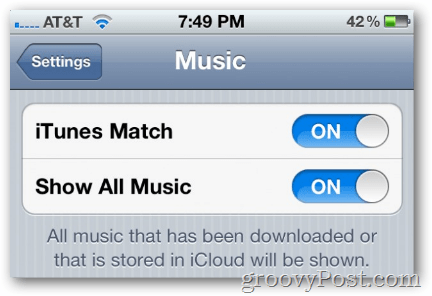 אפשר התאמה ל- iTunes ב- iOS
