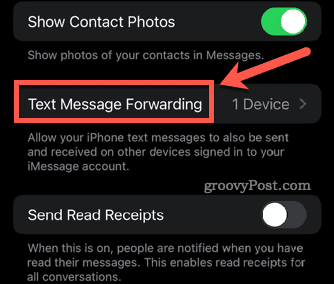 העברת הודעות טקסט באייפון