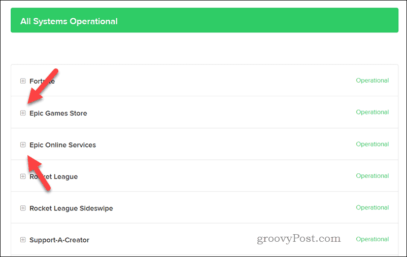 סטטוס שירות Epic Games