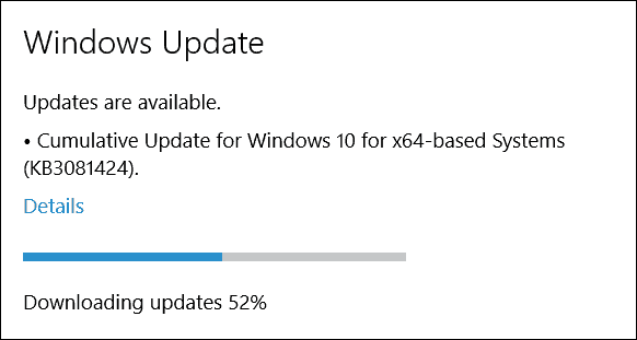 מיקרוסופט משחררת עדכון מצטבר של Windows 10 (KB3081424)