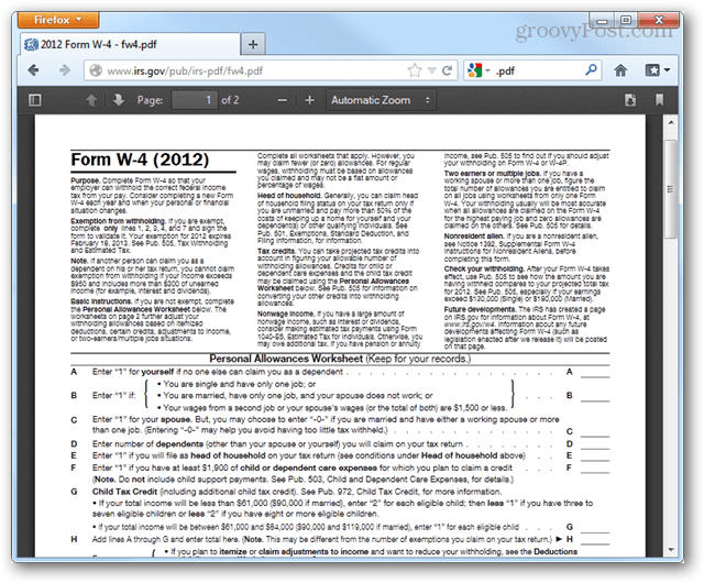 אפשר את מציג ה- PDF המובנה בפיירפוקס 15