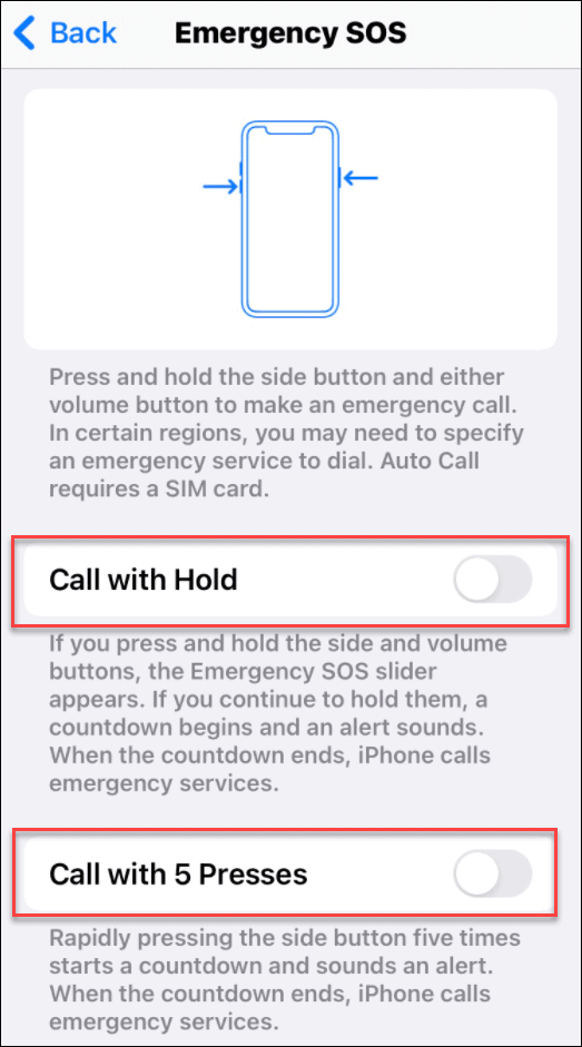 למנוע שיחות 911 בשוגג באייפון