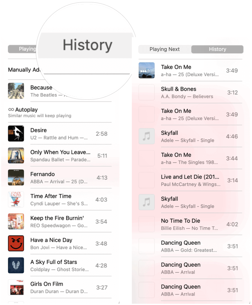 היסטוריית Apple Music