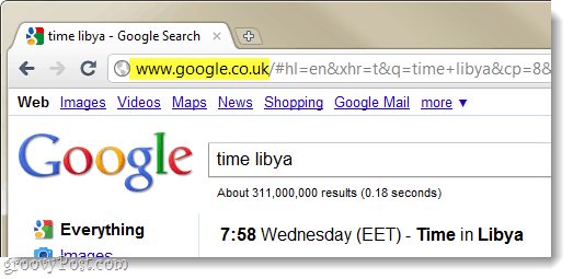 השתמש ב- Google 24 שעות שעון