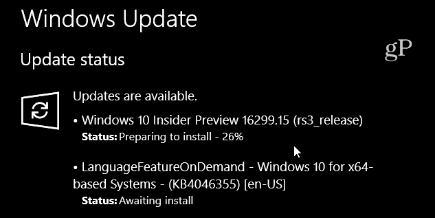 עדכון מצטבר של Windows 10 Build 16299-15