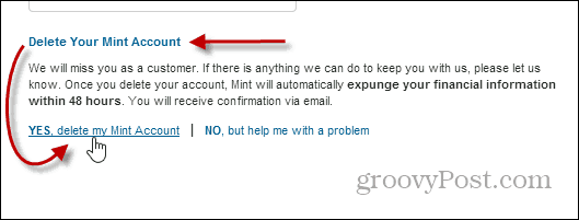 כיצד למחוק את חשבון Mint.com שלך
