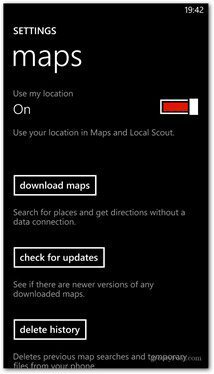 Windows Phone 8 מפות להוריד
