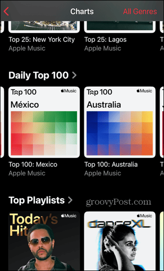 מצעדי Apple Music 100 הפופולריים המובילים