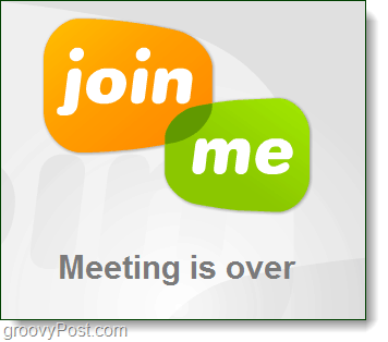 הפגישה הסתיימה, join.me