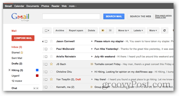 עיצוב מחדש של ממשק המשתמש של Gmail