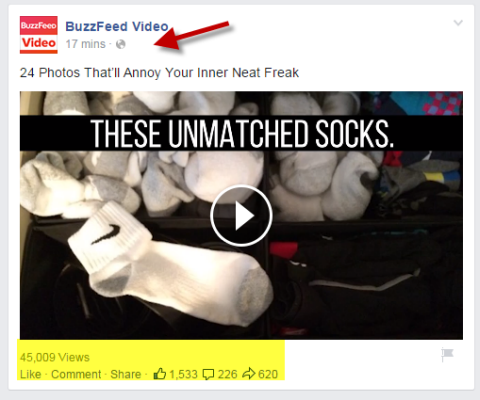 פוסט וידאו של buzzfeed בסרטון בפייסבוק