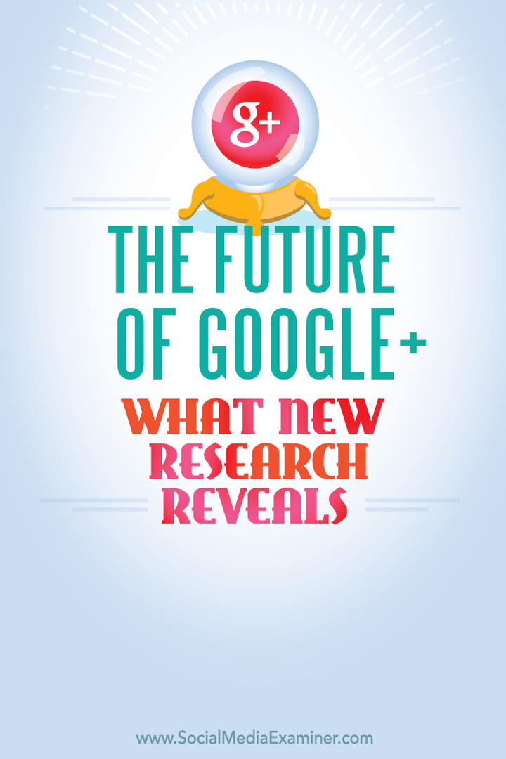 העתיד של Google+, מה שמגלה מחקר חדש: בוחן מדיה חברתית