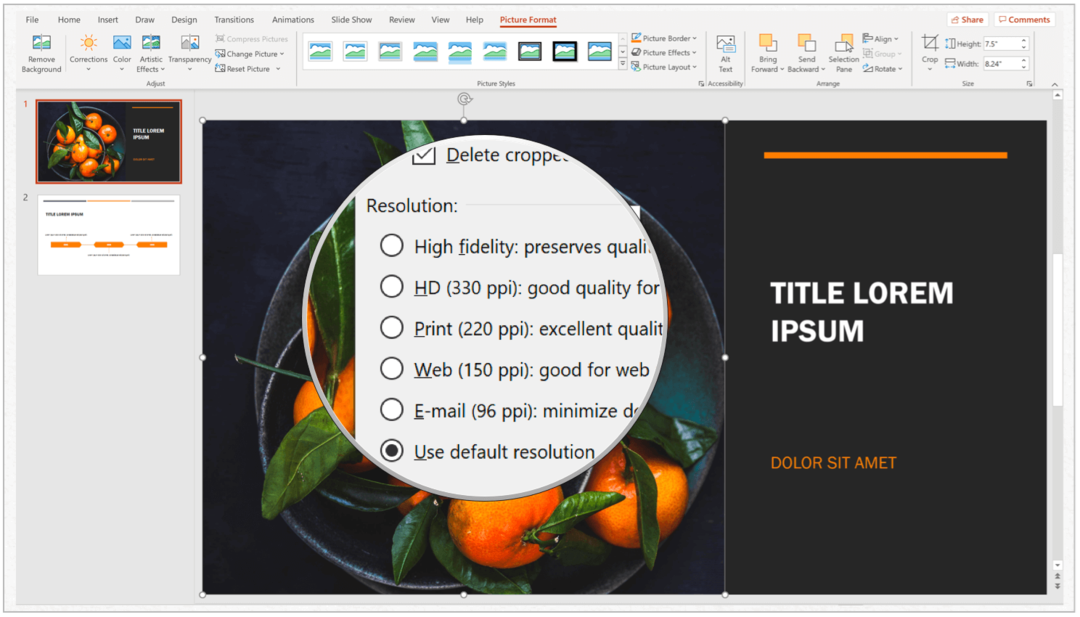 כיצד לדחוס תמונות ב- Microsoft PowerPoint