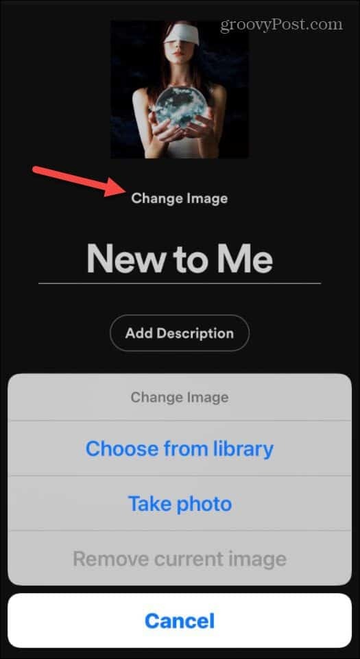 בחר תמונה או הסר את iOS