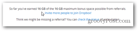 Dropbox מגדיל את בונוס ההפניה ל- 16GB