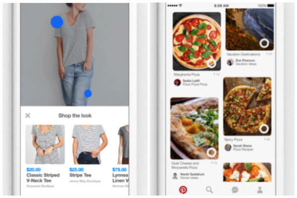 Pinterest גם גילגלה שני כפתורים חדשים, Shop the Look ו- Instant רעיונות, כדי להקל על אי פעם למצוא רעיונות ברחבי Pinterest ומכל העולם שסביבך.