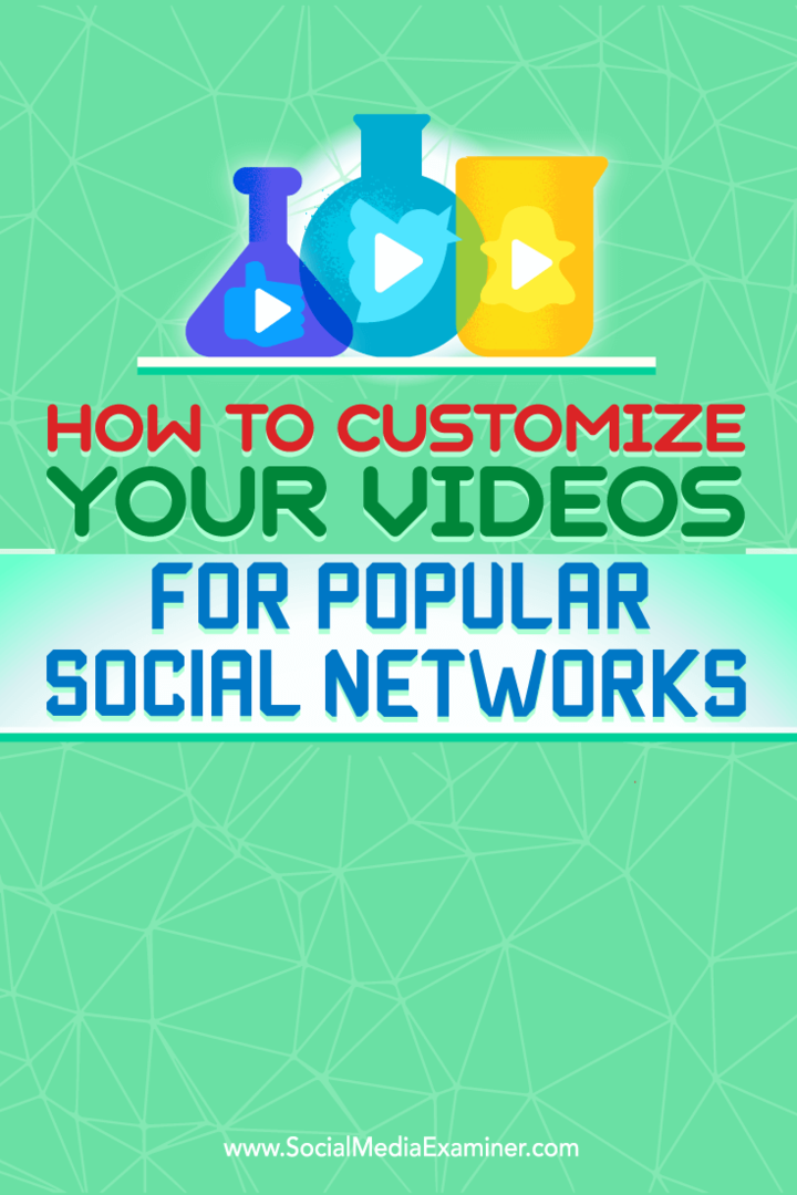 טיפים כיצד להתאים אישית את הסרטונים שלך לביצועים טובים יותר ברשתות החברתיות המובילות.