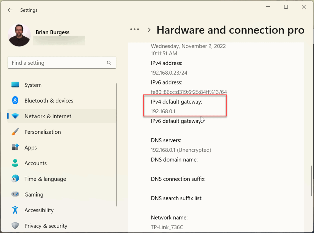 מצא את כתובת ה-IP של הנתב שלך ב-Windows 11