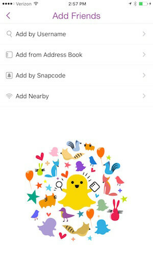 הוסף חברים ב- snapchat