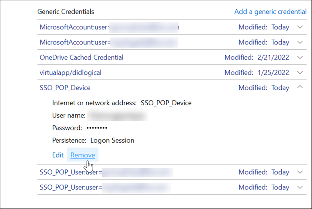 הסר אישורי משתמש השתמש במנהל האישורים ב-Windows 11