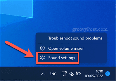 פתח את הגדרות הקול ב-Windows 11
