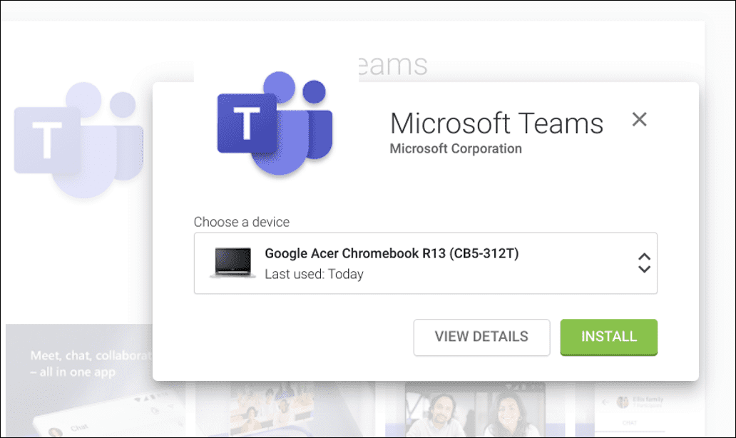  השתמש ב-Microsoft Teams ב-Chromebook