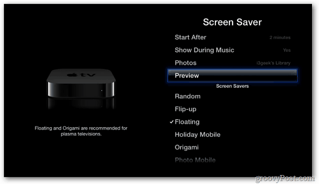 Apple TV: השתמש בתמונות שלך כשומר מסך