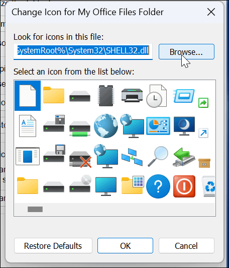 התאם אישית את סמלי מערכת Windows 11