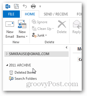 כיצד ליצור קובץ pst עבור Outlook 2013 -