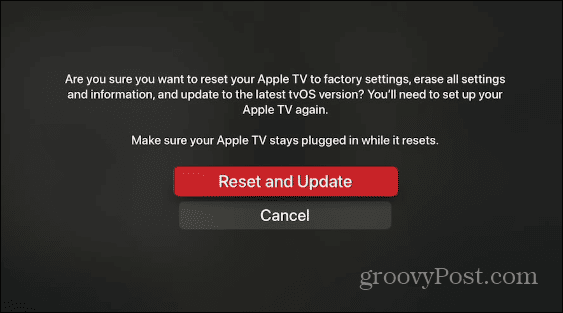 לאפס את Apple TV
