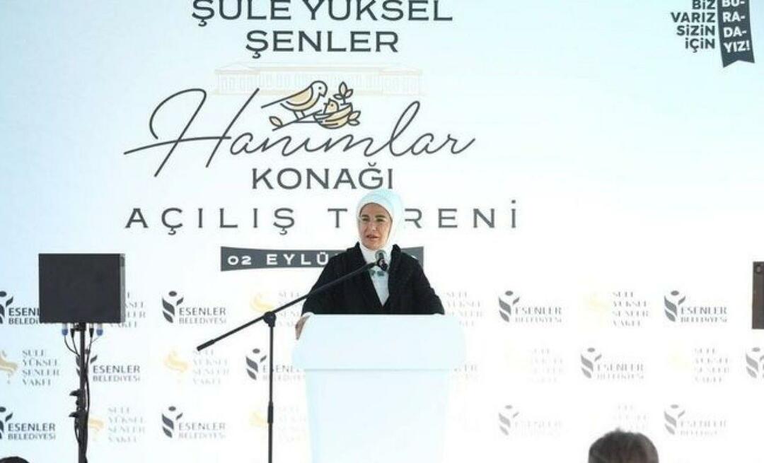 אמין ארדואן השתתפה בפתיחת אחוזת Şule Yüksel Şenler.