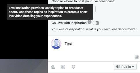 נראה כי פייסבוק בודקת תכונת וידיאו חיה חדשה המעניקה לשדרנים הצעות נושא שבועיות להעביר.