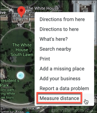 אפשרות למדוד מרחק של מפות Google