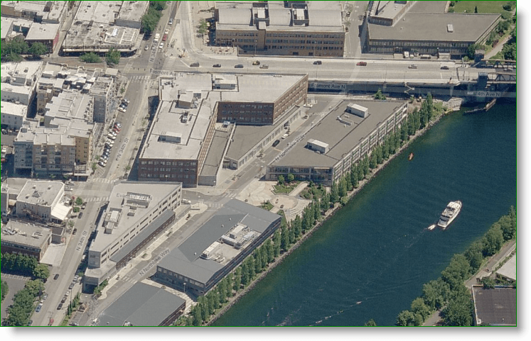 Bing Maps View's Eye View - HQ של גוגל בסיאטל - פרמונט וו