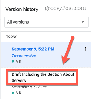 גרסה בשם Google docs