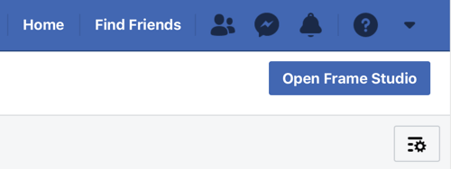 איך לקדם את האירוע החי שלכם בפייסבוק, שלב 1, אפשרות Open Frame Studio בפייסבוק