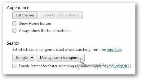 מנועי חיפוש של Chrome 2
