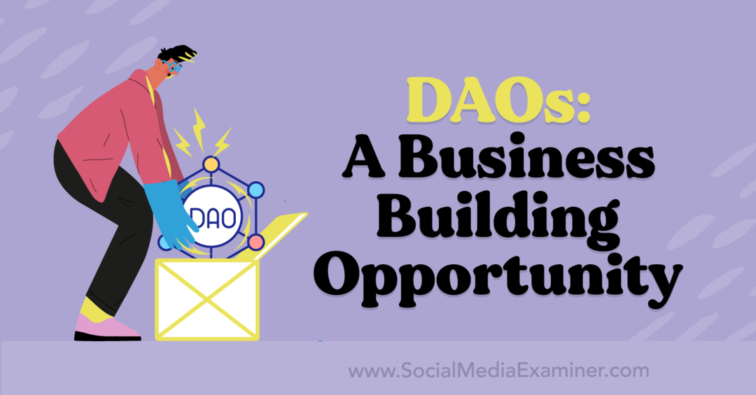 DAOs: בוחן הזדמנות לבניית עסקים-חברתית-מדיה
