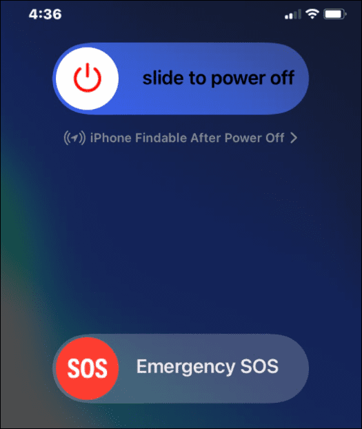 סליידר SOS חירום אייפון