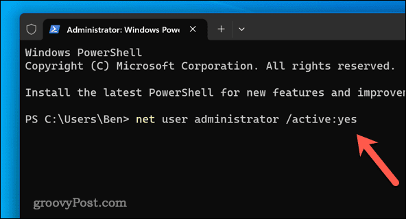 הפעל מנהל מערכת ב-Windows 11