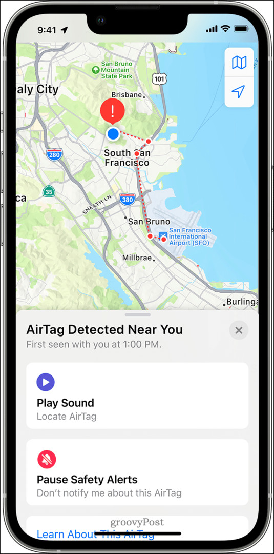 מעקב AirTag באפליקציה Find My